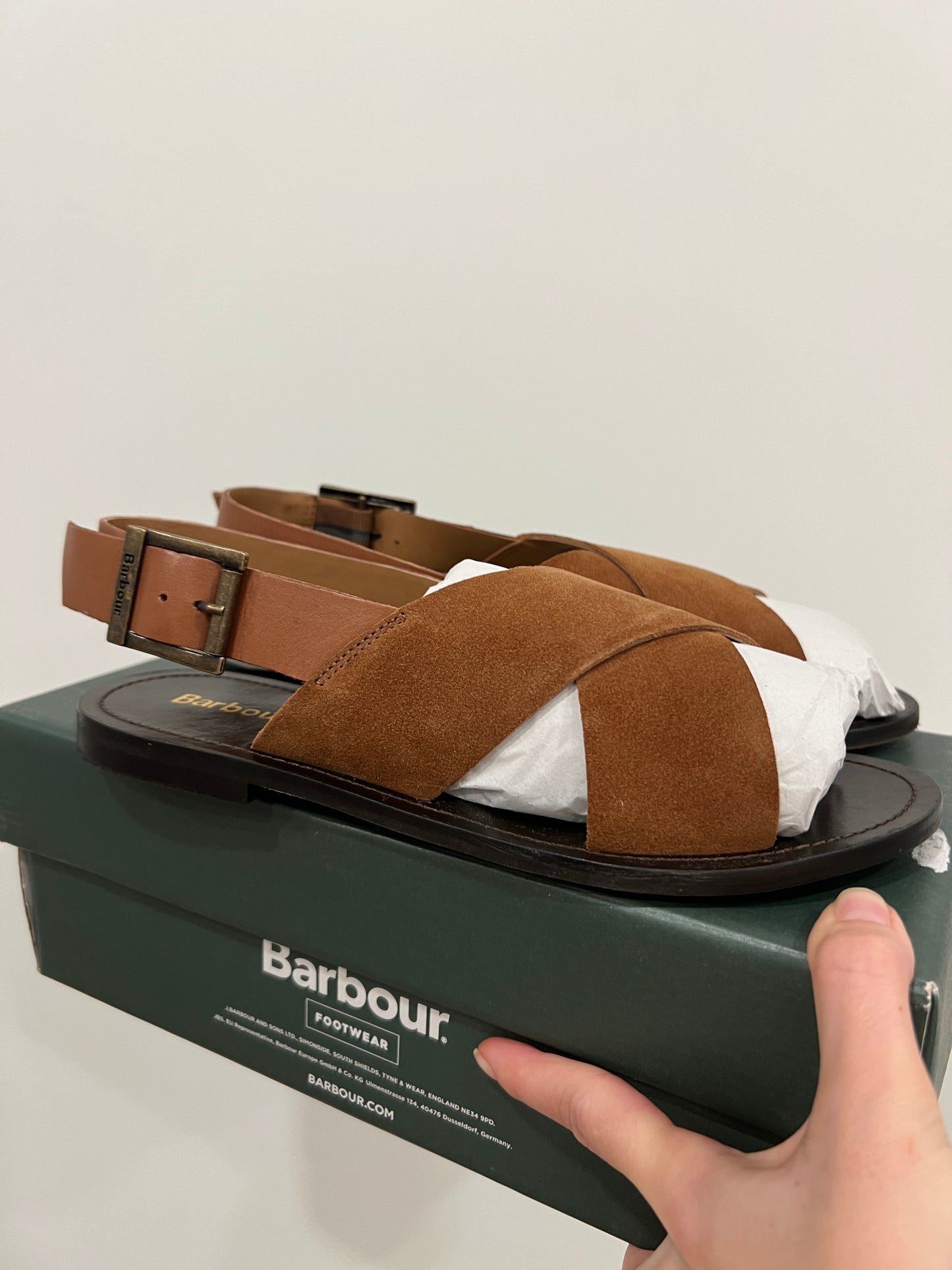 Barbour Sandal in Suede Leather