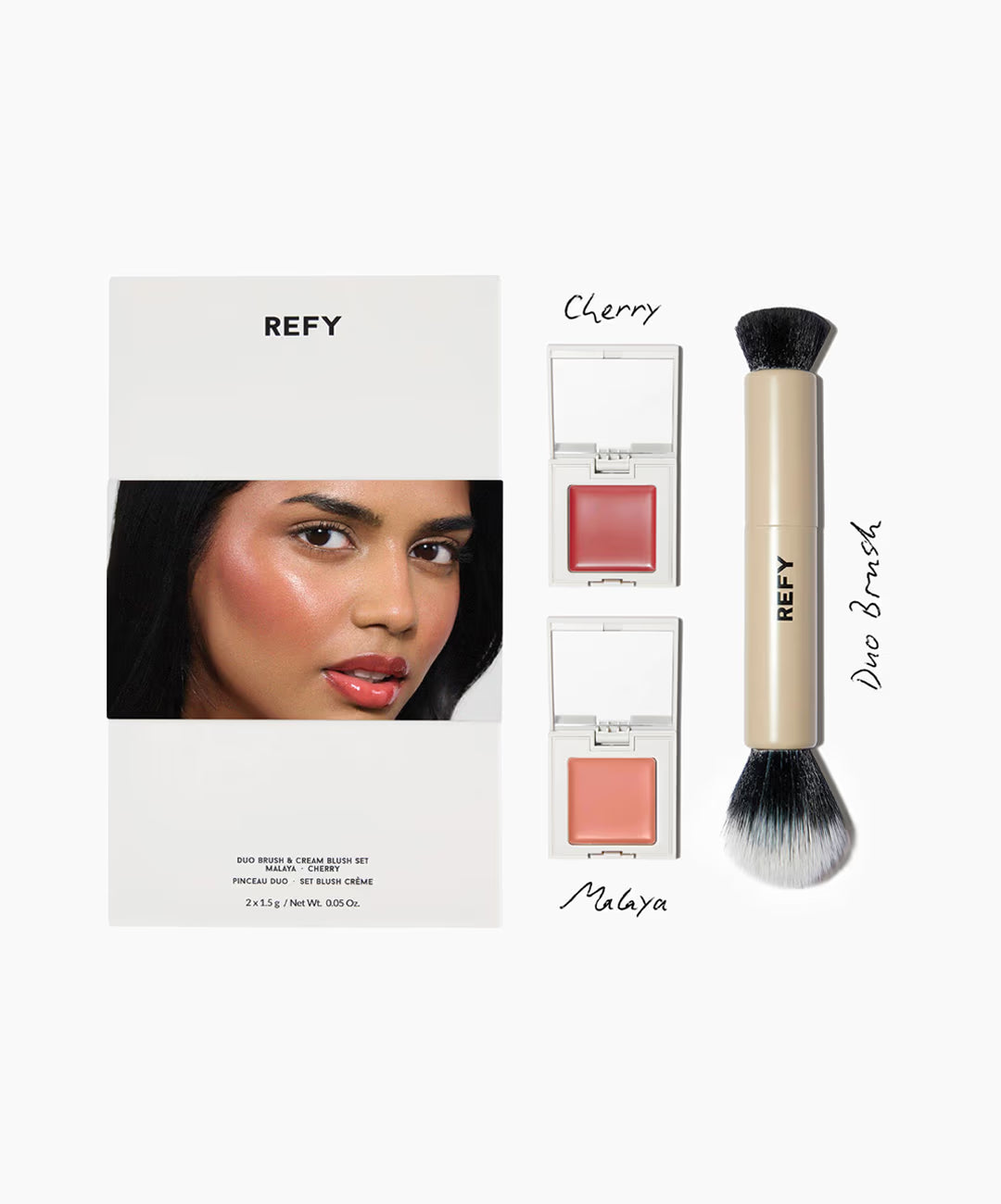 REFY Duo Brush + Blush Set