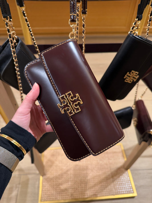 Tory Burch Britten Wristlet Chain Wallet Crossbody