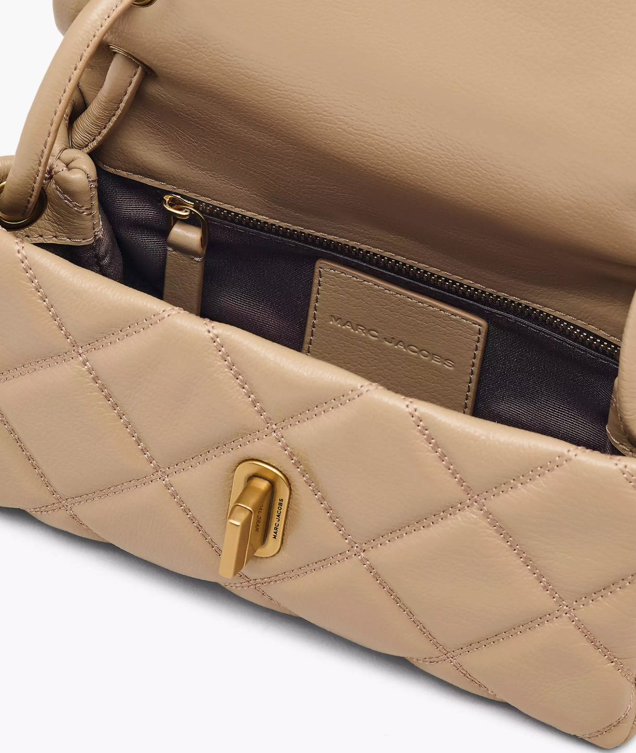 Marc Jacobs The Quilted Mini Dual Shoulder-Camel