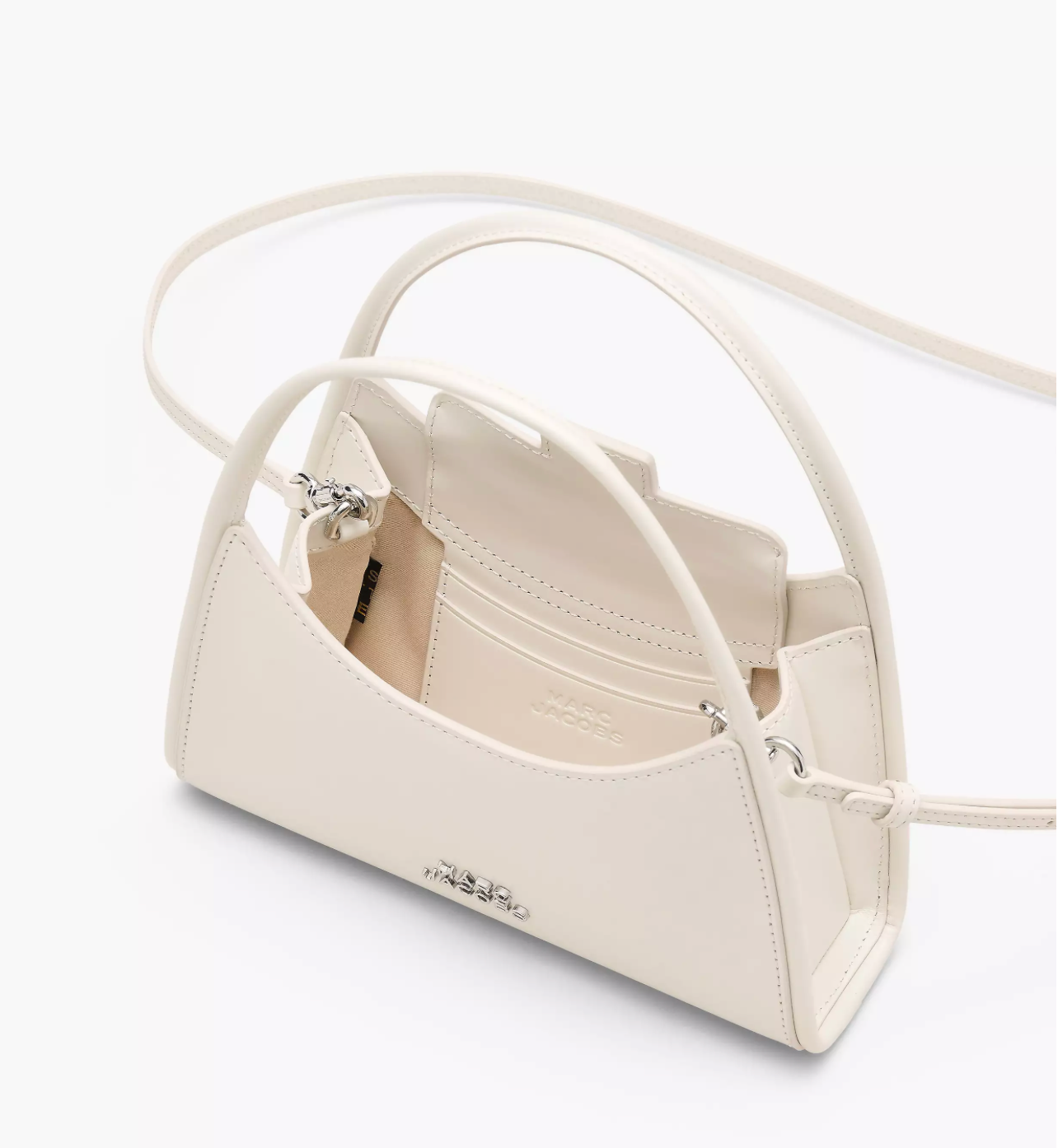 Marc Jacobs The Claw Clip Crossbody Bag-Cotton White