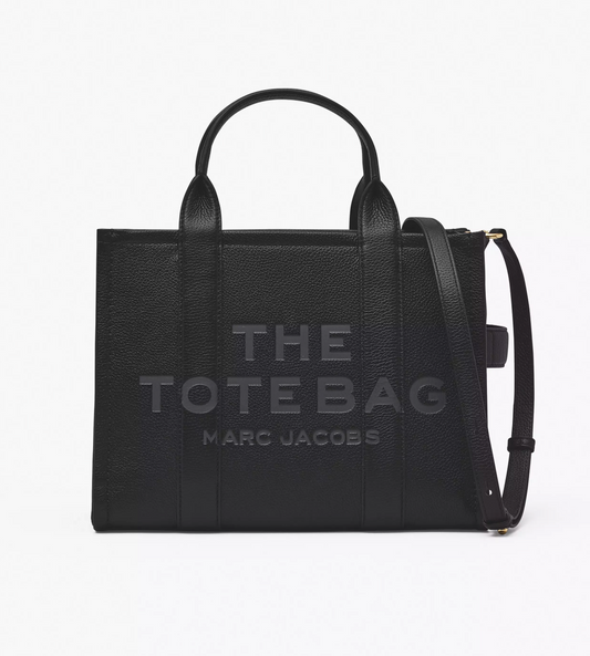 Marc Jacobs Leather Medium Tote Bag-Black