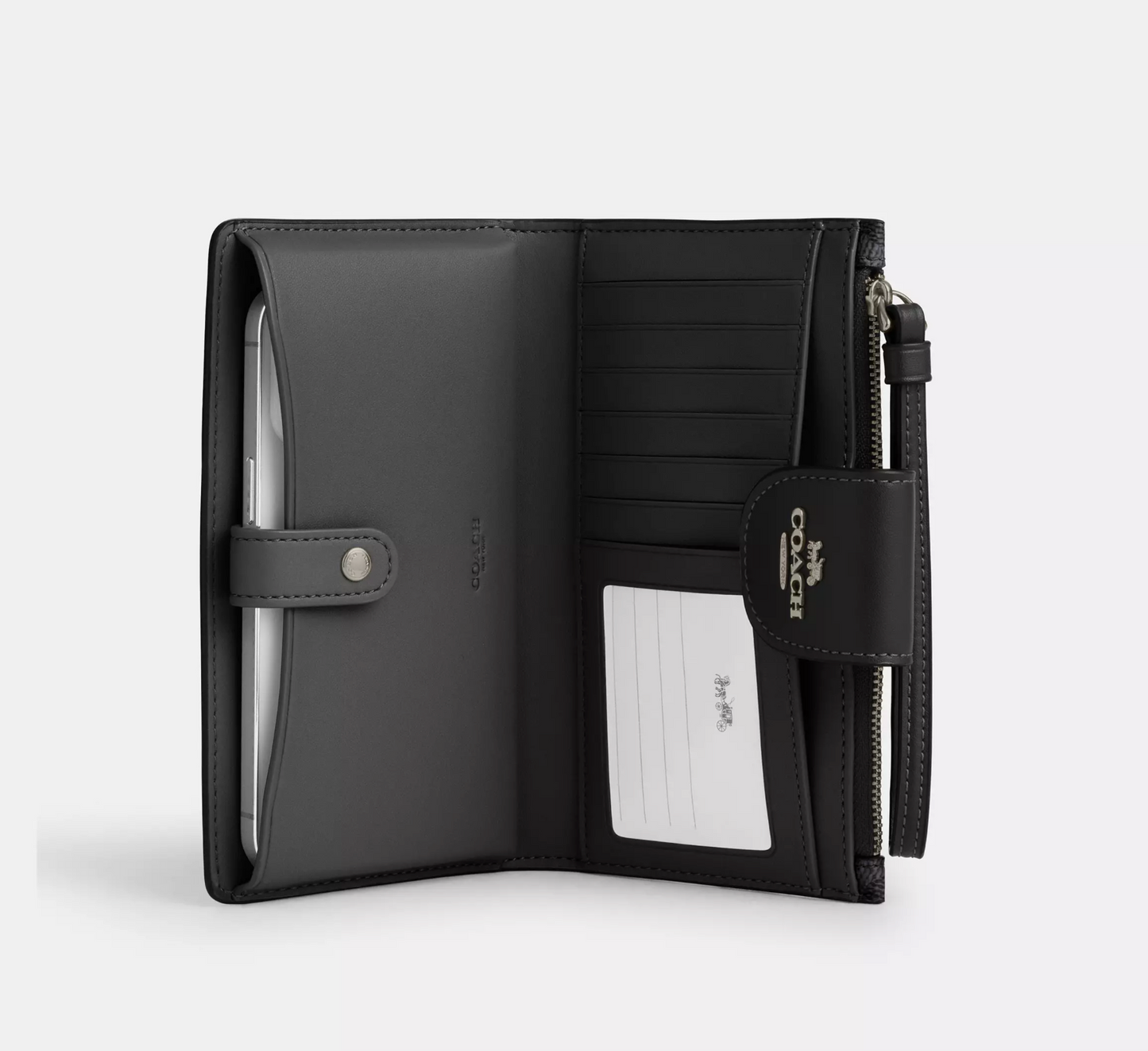 Coach Phone Wallet In Signature Canvas