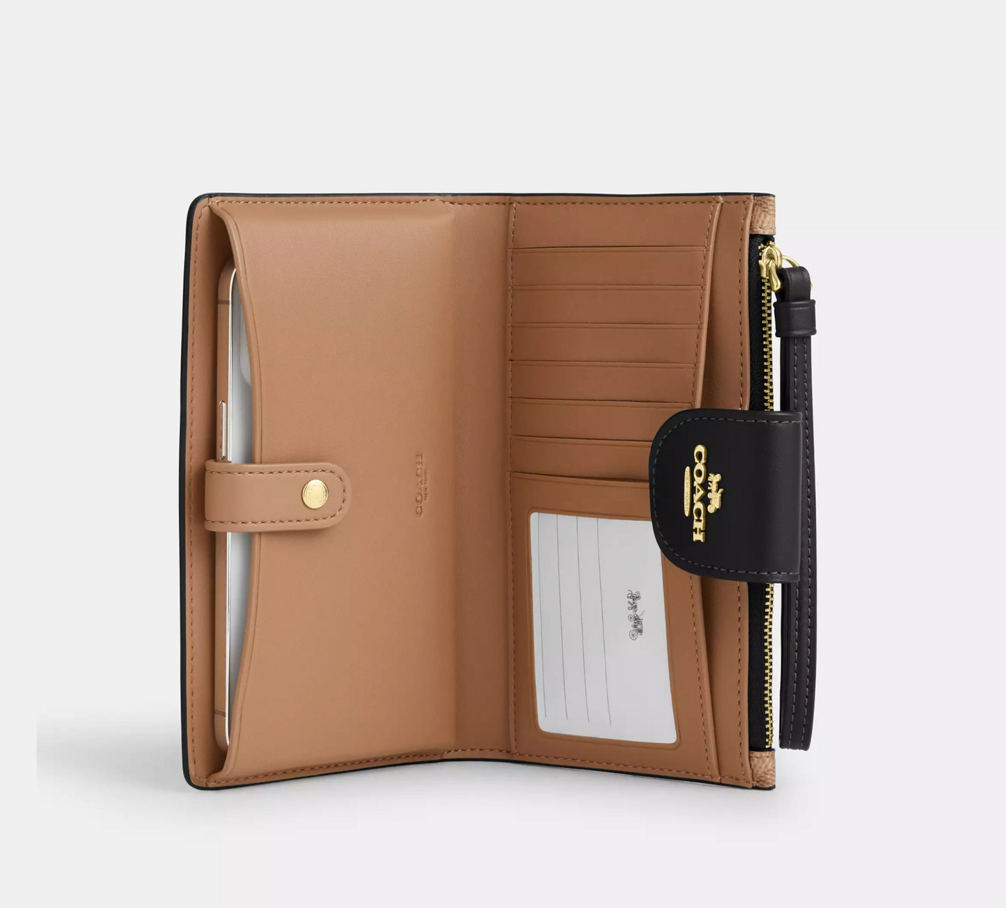 Coach Phone Wallet In Signature Canvas