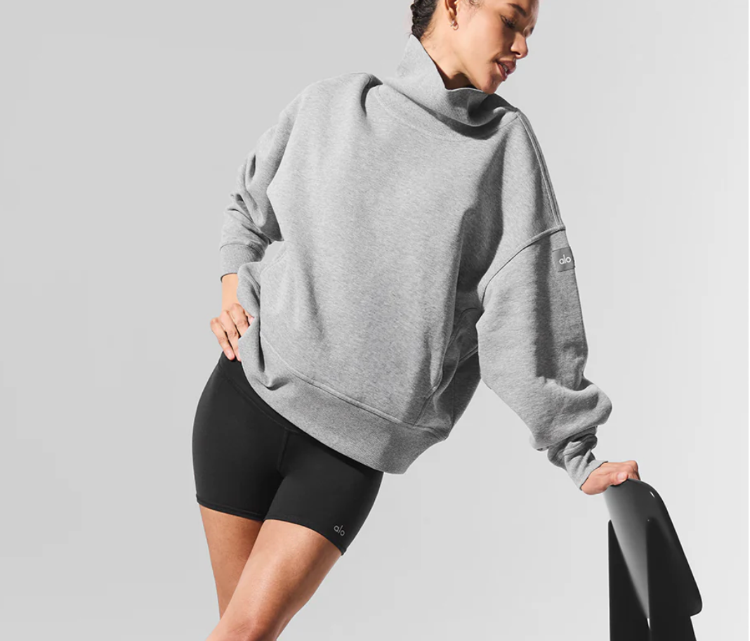 Alo Yoga Hazy Mock Neck Pullover