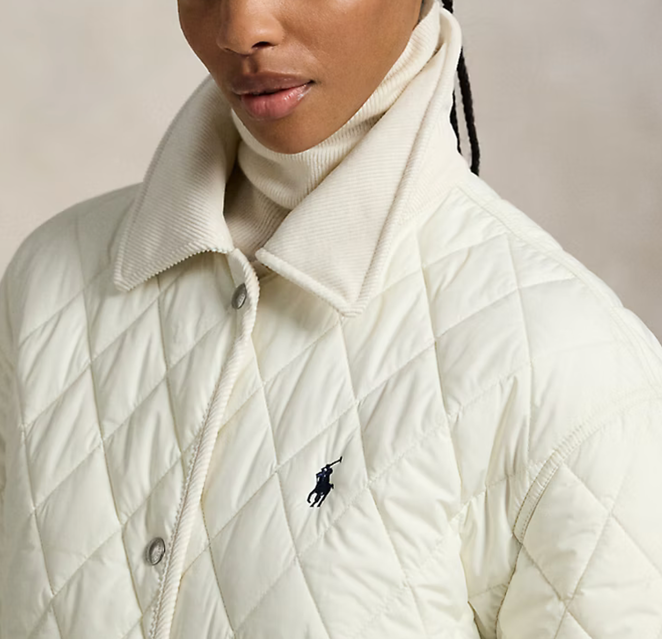 Polo Ralph Lauren Quilted Barn Jacket Save your Wishlist - Cream