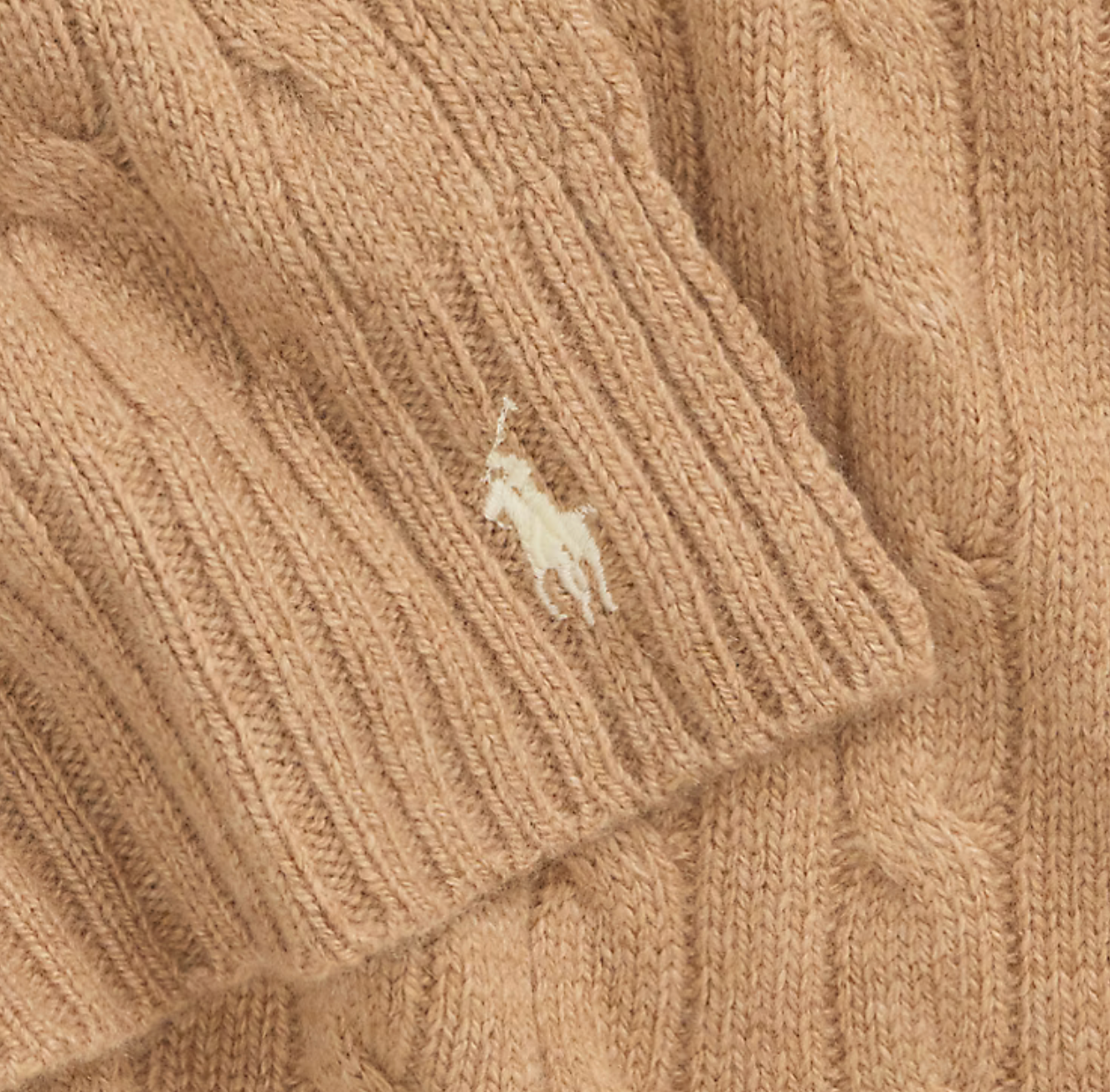 Polo Ralph Lauren Cable-Knit Wool-Cashmere Scarf