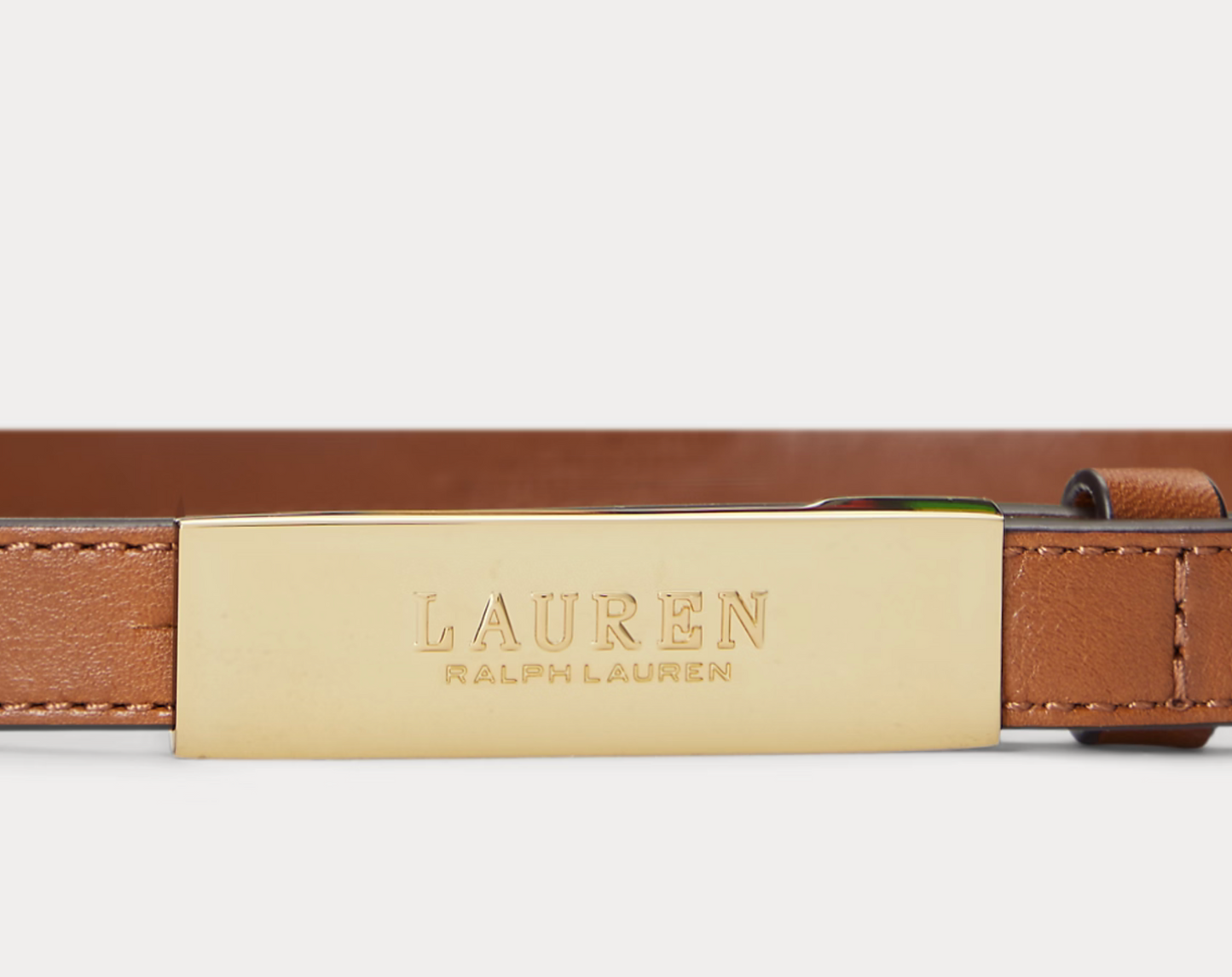 Polo Ralph Lauren Logo Leather Skinny Belt
