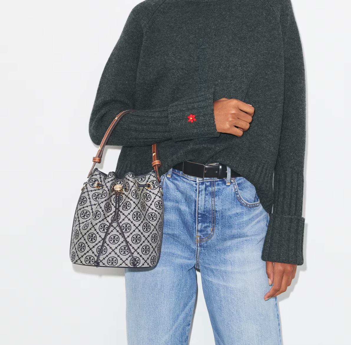 Tory Burch T Monogram Bucket Bag