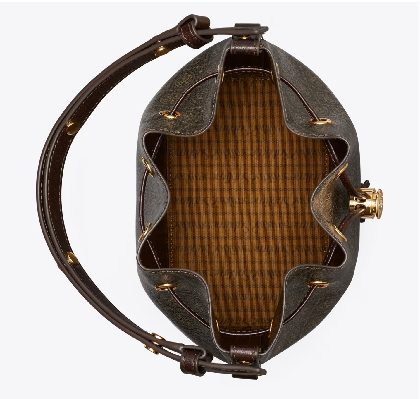 Tory Burch T Monogram Coated Canvas Bucket Bag