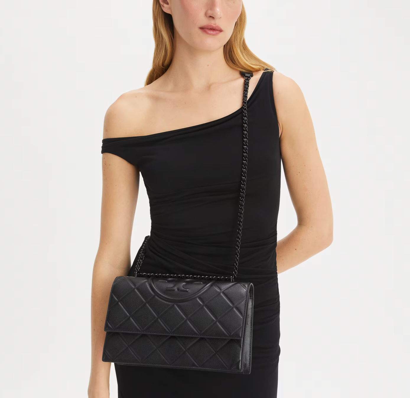 Tory Burch Fleming Polished-Grain Shoulder Bag