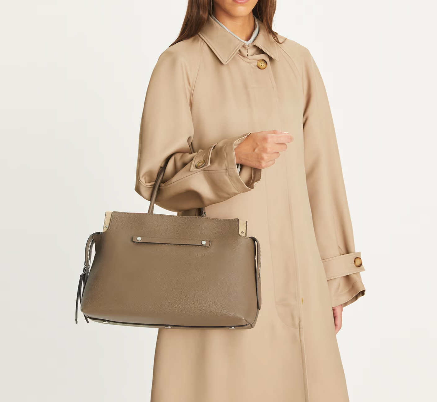 Tory Burch Large Mercer Pebbled Satchel