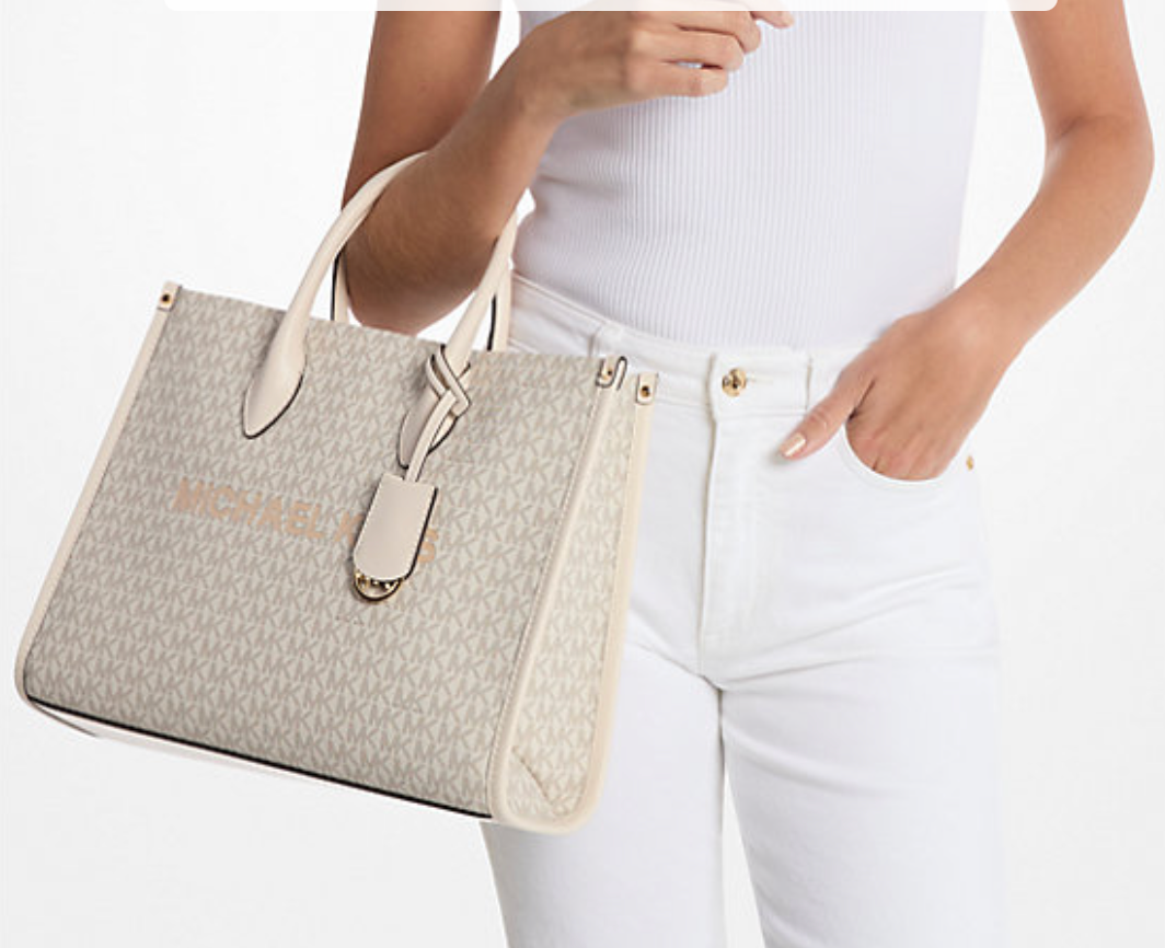 Michael Kors Mirella Medium Signature Logo Tote Bag