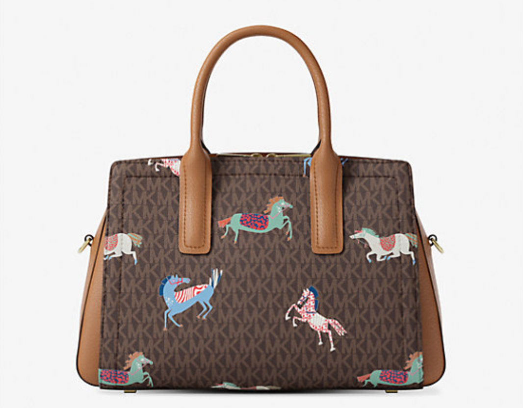 Michael Kors Laila Medium Signature Logo Satchel