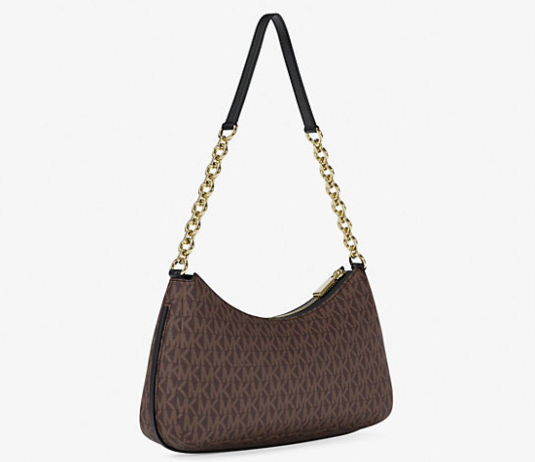 Michael Kors Women's Nolita Medium Signature Logo Chain Pochette Bag