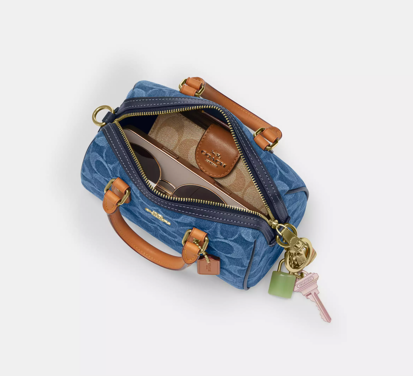 Coach Mini Rowan Crossbody Bag In Signature Denim