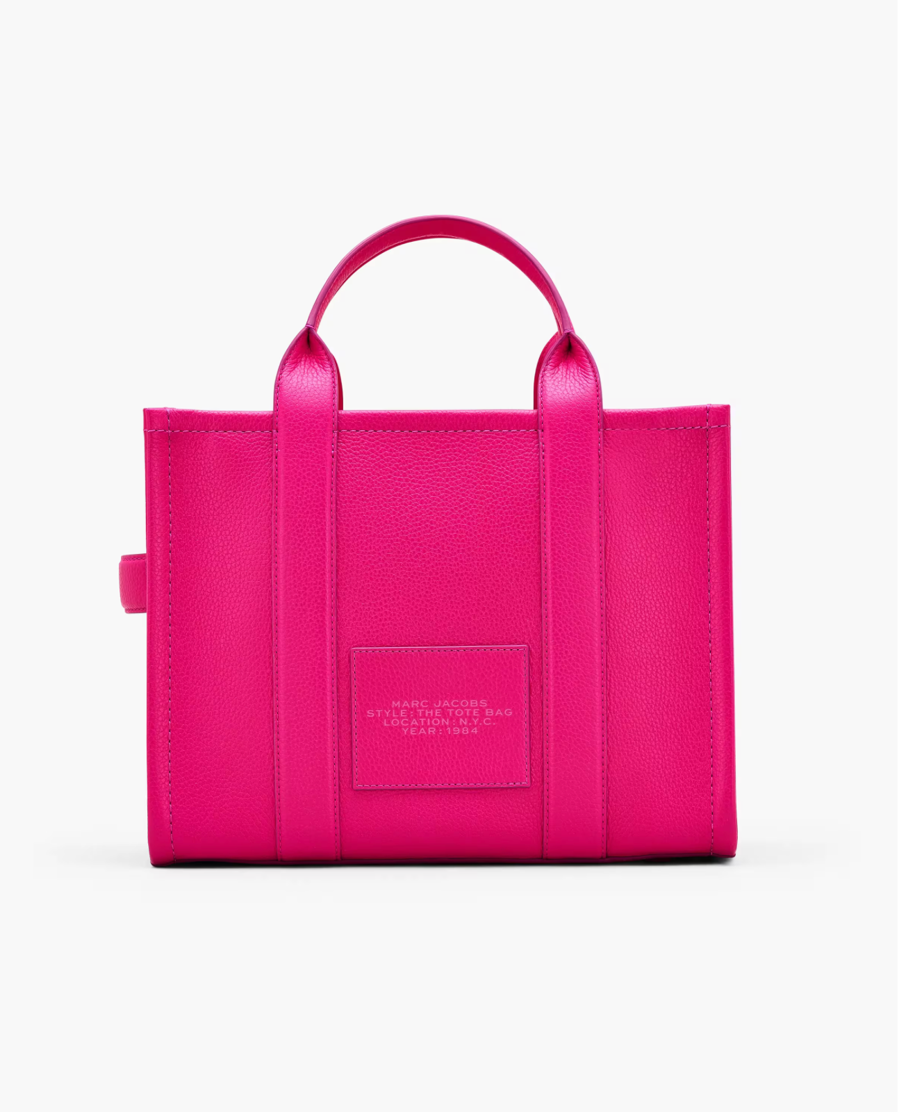 Marc Jacobs Leather Medium Tote Bag-Hot Pink