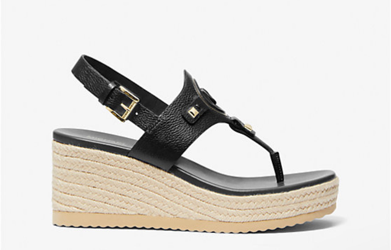 Aubrey Cutout Signature Logo Wedge Sandal