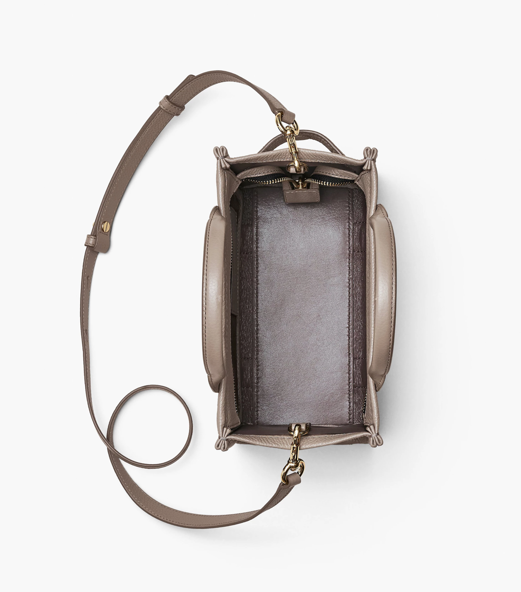 Marc Jacobs Small Leather Tote Bag Cement