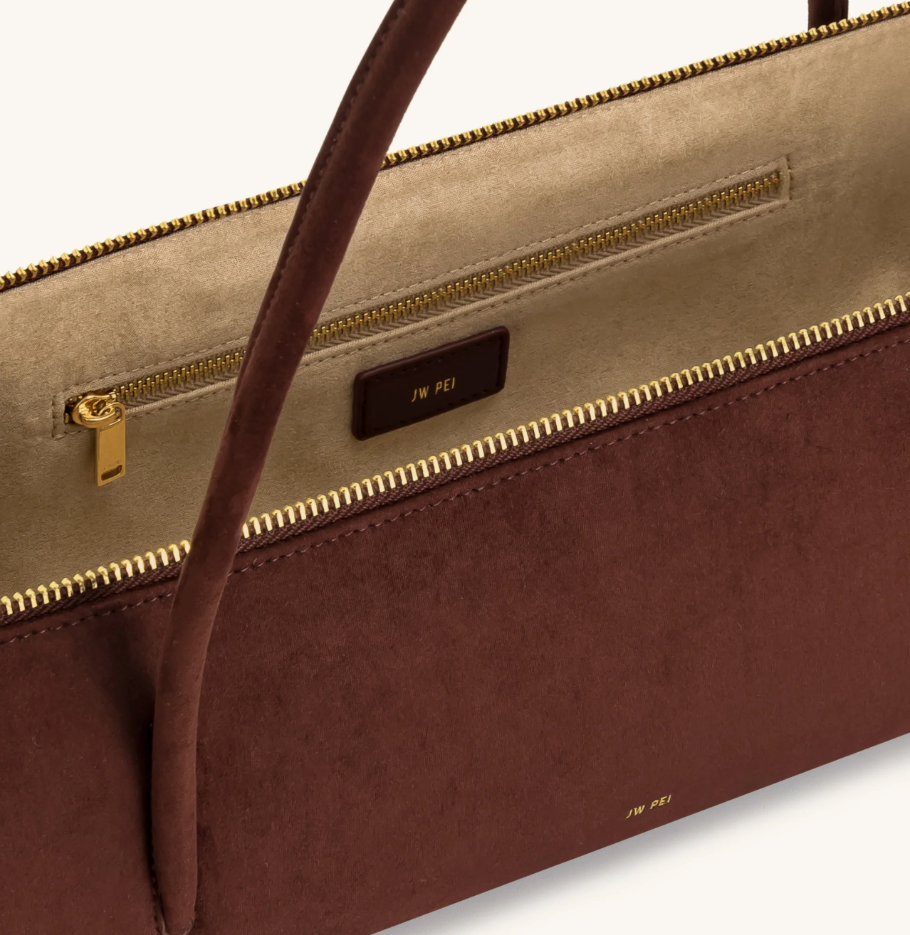 JW PEI Nova Baguette Style Shoulder Bag - Brown (Ön Sipariş)