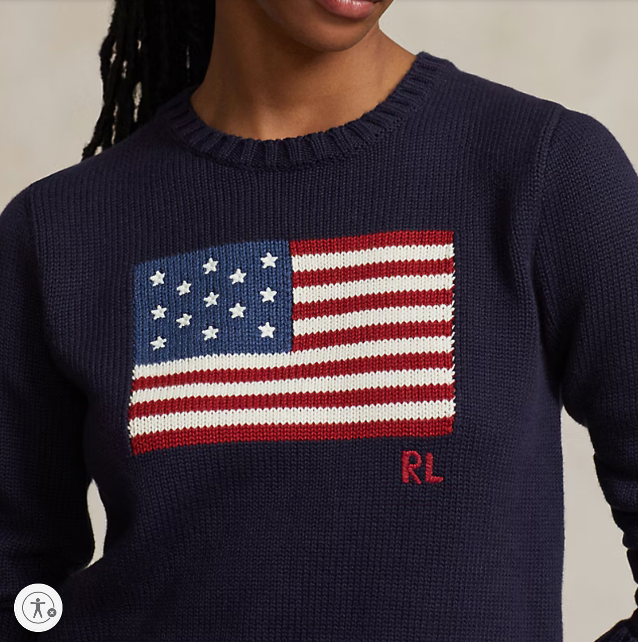 Polo Ralph Lauren Flag Cotton Crewneck Sweater
