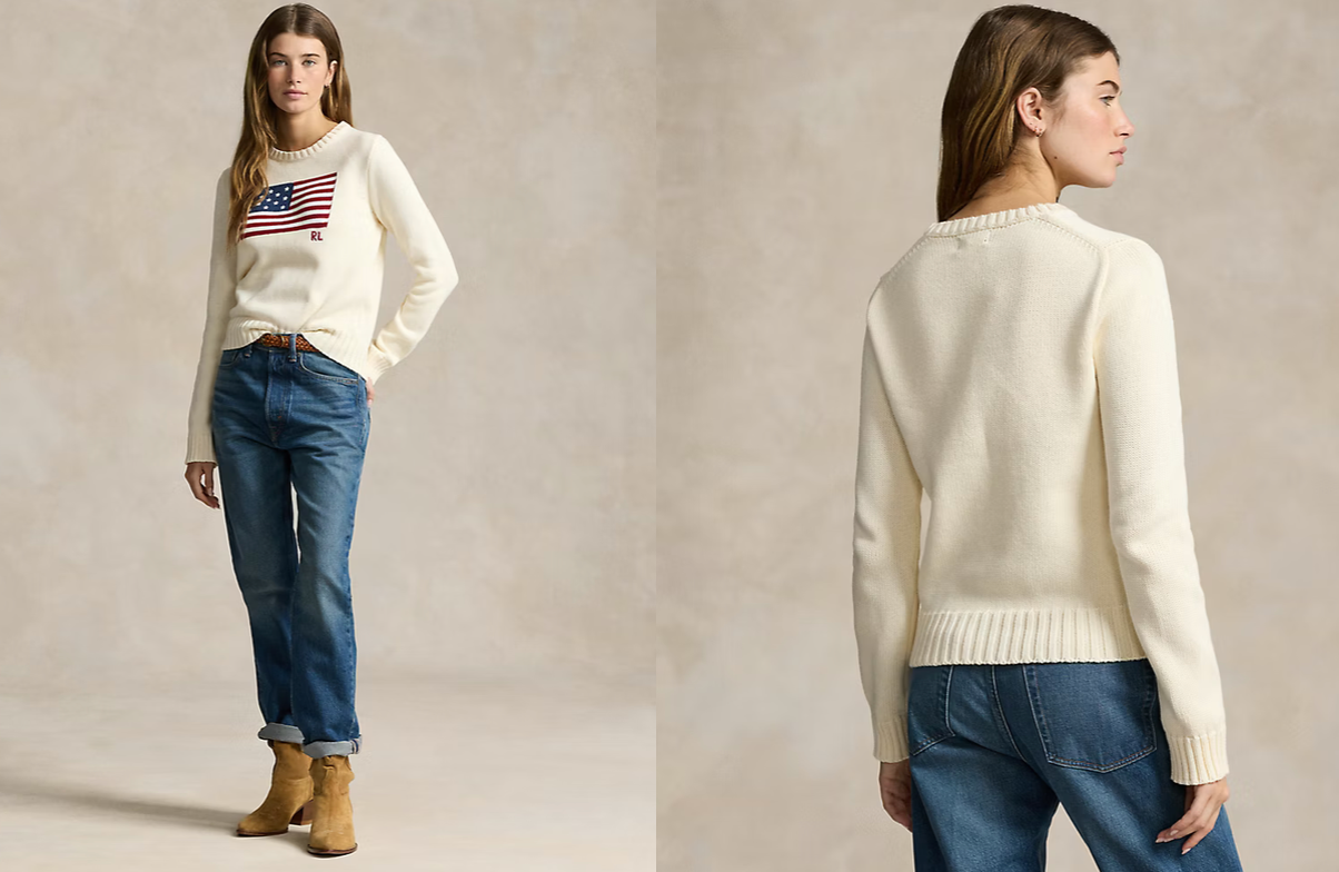 Polo Ralph Lauren Flag Cotton Crewneck Sweater