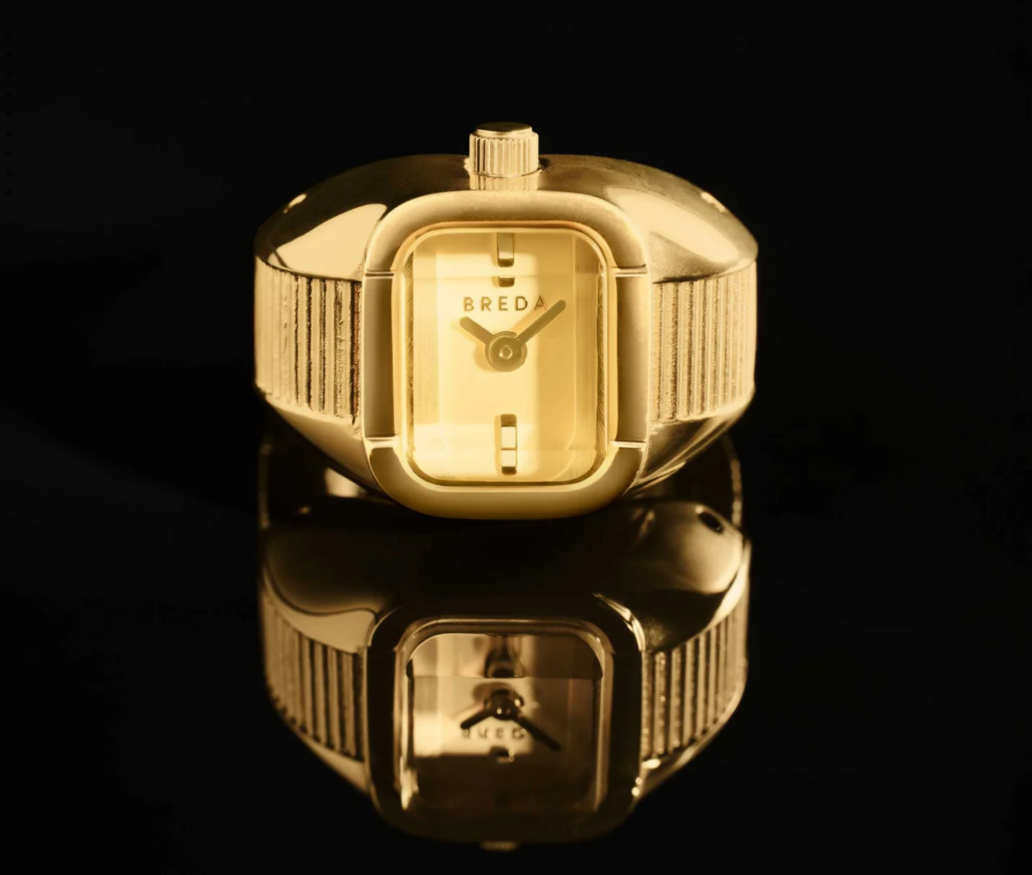 Breda Nocturne Deep Gold/Amber Time Ring Kadın Yüzük Saat