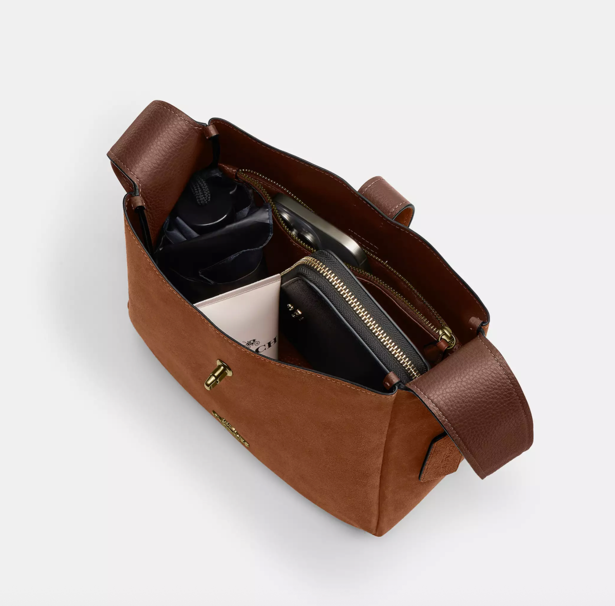 Coach Hadley Convertible Crossbody Bag In Suede Kadın Deri Çanta