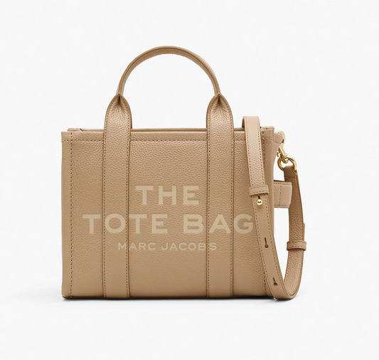 Marc Jacobs Leather Medium Tote Bag-Camel
