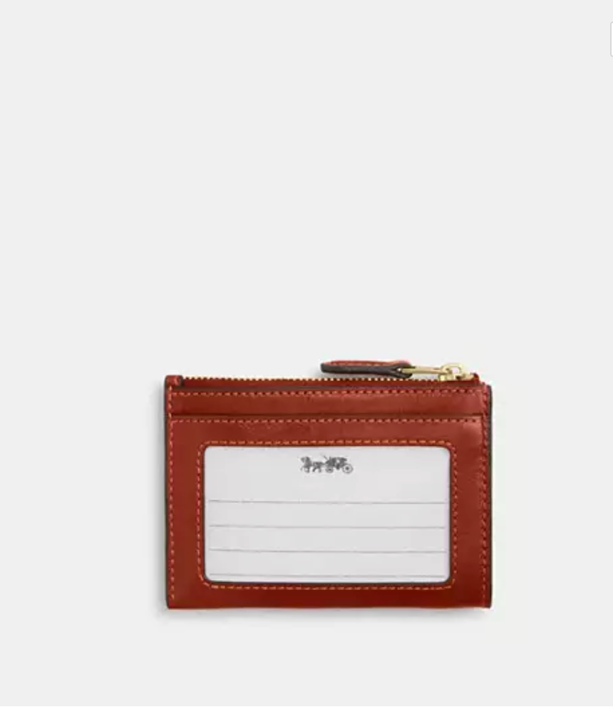 Coach Mini Skinny Id Case - Gold/Cinnamon