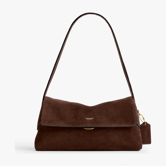 Coach Chelsea Shoulder Bag 26 - Brass/Dark Chocolate