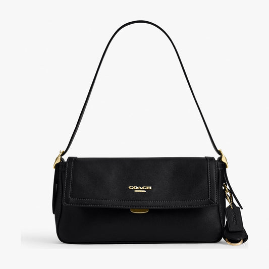 Coach Etta Small Flap Shoulder Bag - Gold/Black