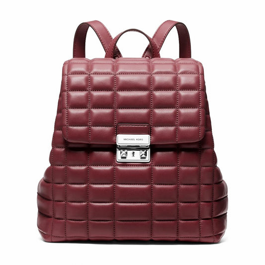 Michael Kors Tribeca Small Quilted Leather Backpack - OXBLOOD