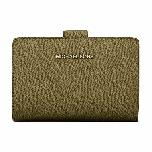 Michael Kors Medium Crossgrain Leather Wallet - OREGANO
