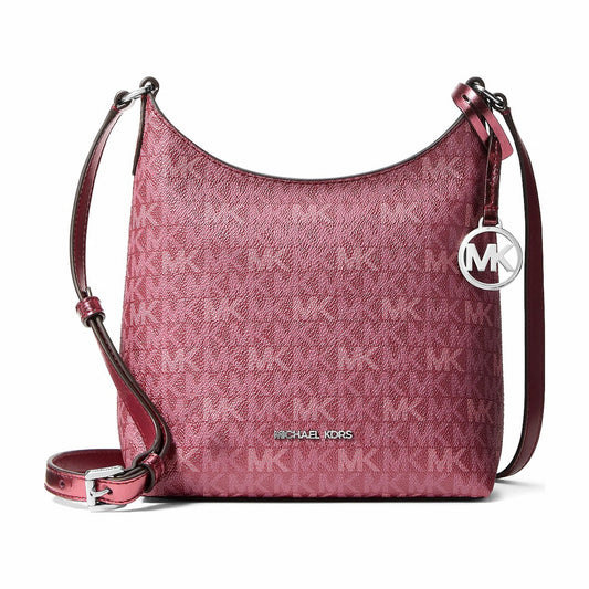 Michael Kors Maya Small Signature Logo Crossbody Bag - MAROON