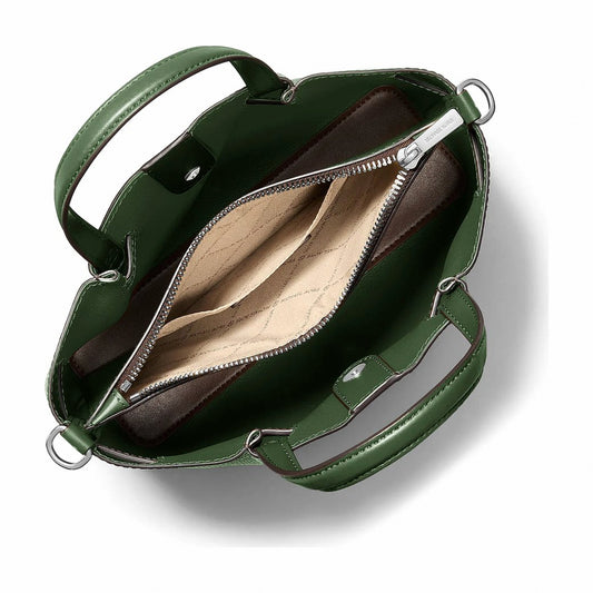 Michael Kors Carson Small Pebbled Leather Satchel - AMAZON GREEN