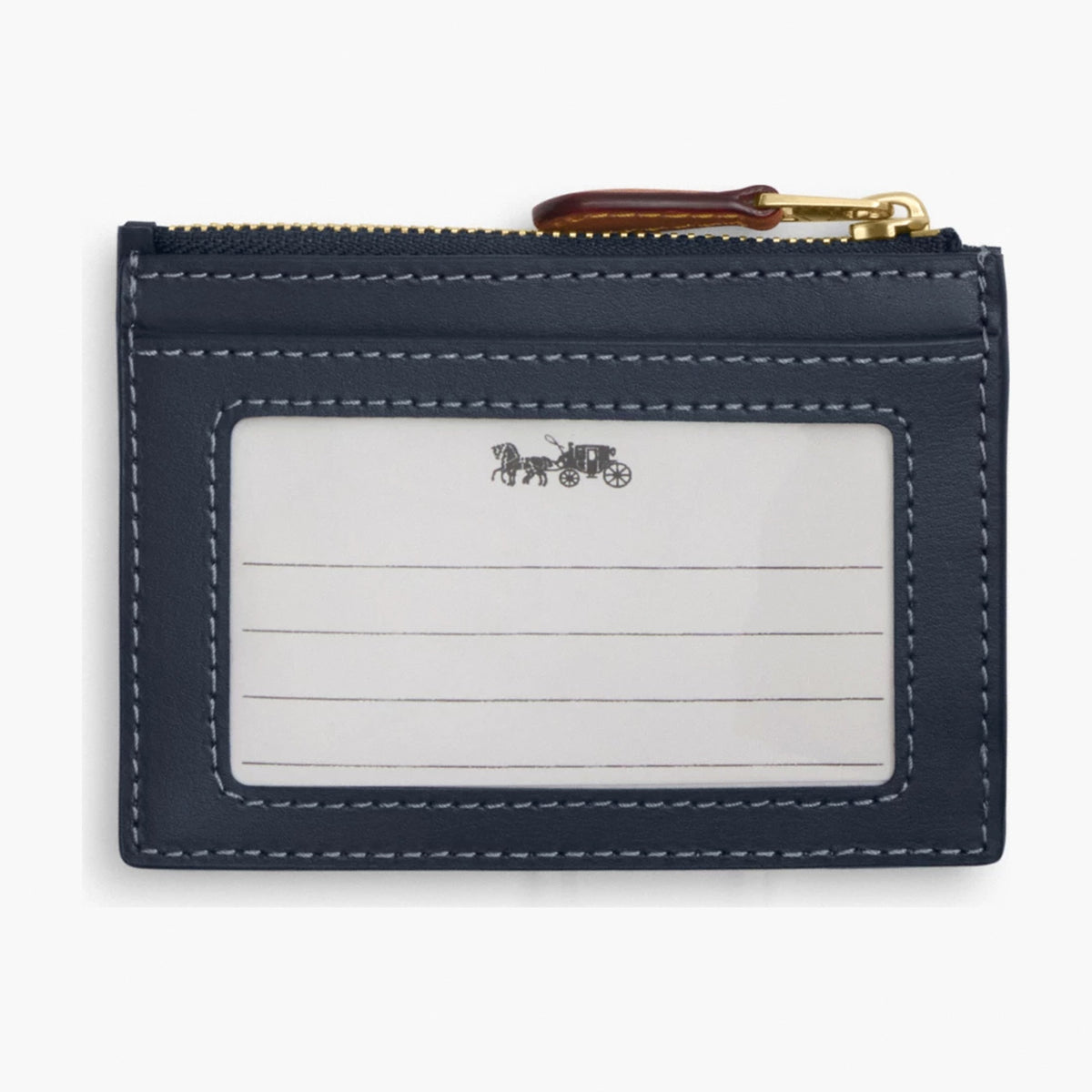 Coach Mini Skinny ID Case In Signature Denim - Gold/Indigo