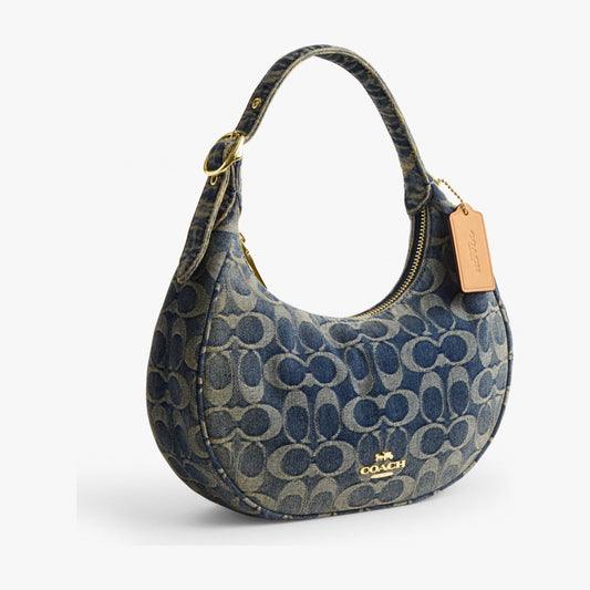 Coach Emily Shoulder Bag In Signature Regenerative Cotton Denim - Gold/Denim