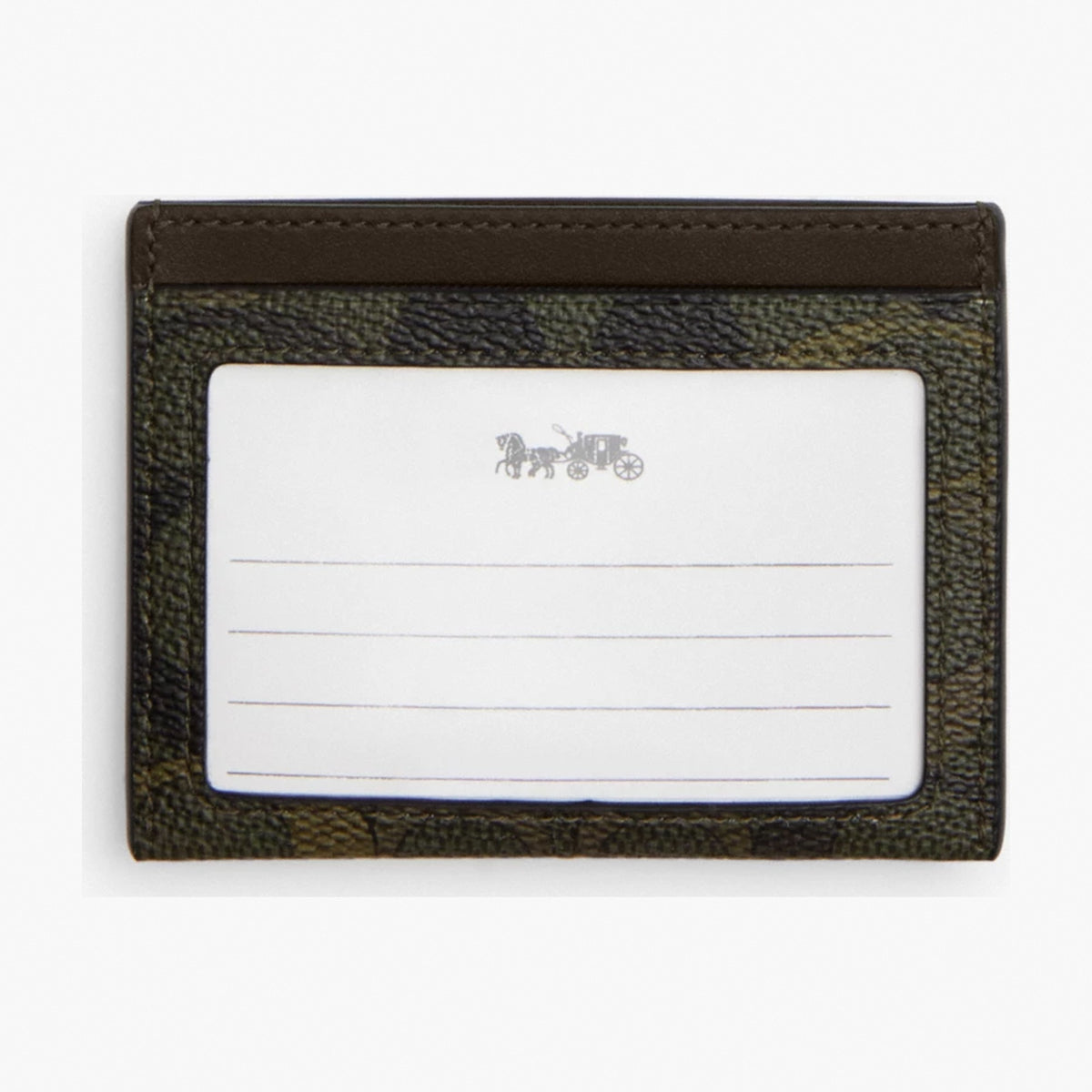 Coach Slim ID Card Case In Signature Camo Print - Green