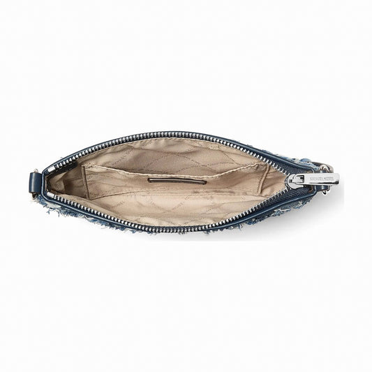 Michael Kors Jet Set Travel Small Patchwork Denim Convertible Wristlet - WASHED DENIM