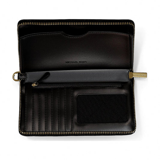 Michael Kors Jet Set Large Signature Logo Smartphone Wallet - BLACK