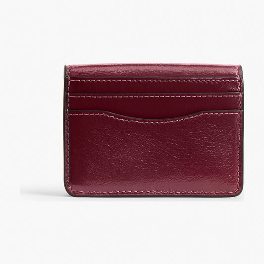 Coach Tabby Card Case - Brass/Dark Cherry