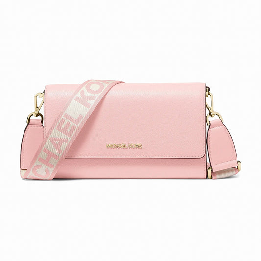 Michael Kors Jet Set Large Leather Crossbody Bag - POWDER BLUSH