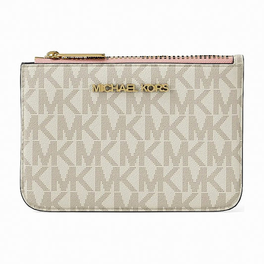 Michael Kors Jet Set Travel Small Signature Logo Coin Purse - PWD BLSH MLT