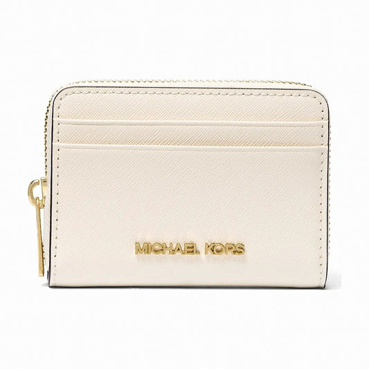 Michael Kors Jet Set Travel Medium Saffiano Leather Wallet - LT CREAM