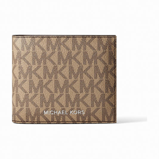 Michael Kors Cooper Logo Billfold Wallet With Coin Pouch - CAMEL