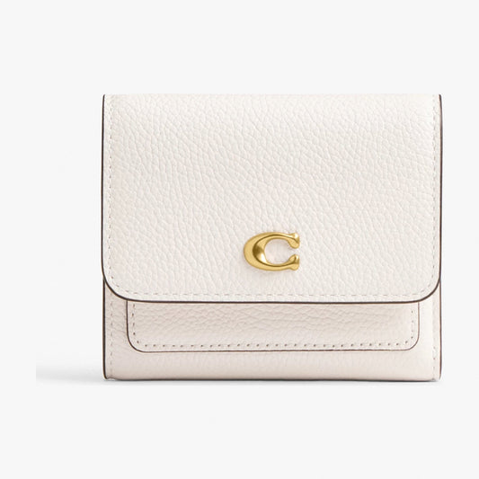 Coach Mila Small Flap Wallet - Brass/Chalk