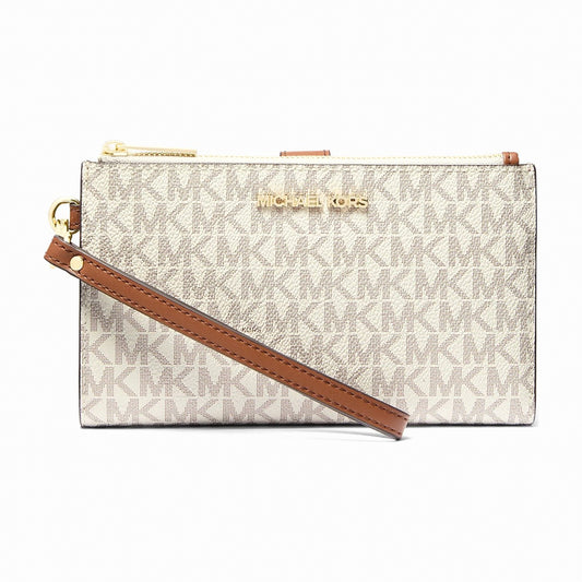 Michael Kors Jet Set Travel Signature Logo Smartphone Wallet - VANILLA