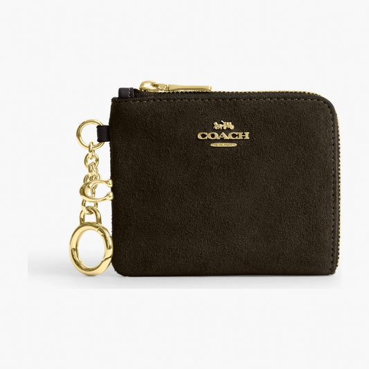 Coach Small Corner Zip Wallet - Gold/Ebony