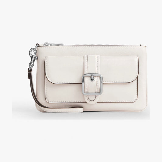 Coach Ashton Wristlet - Silver/Chalk
